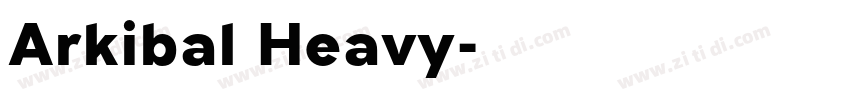 Arkibal Heavy字体转换